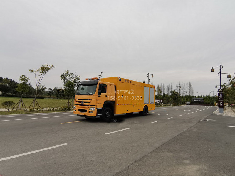 4000m³/h重汽豪沃排水发电车